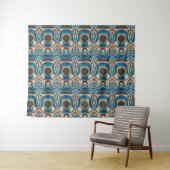 Tenture Turquoise Gold Sun Southwestern Art (En situation (horizontale))