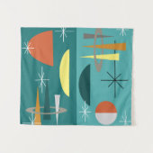 Tenture Turquoise Moderne Du Milieu Du Siècle (Devant (Horizontal))