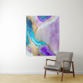 Tenture Turquoise Quartz Marble Wallpaper (En situation)