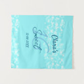 Tenture Turquoise sarcelle agate doux 16 anniversaire ajou (Devant (Horizontal))