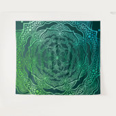 Tenture Turquoise Vert Bleu Mandala Boho Chic Élégant (Devant (Horizontal))