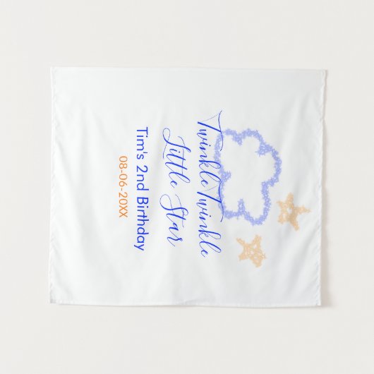 Tenture Twinkle scintillement petite étoile anniversaire v (Devant (Horizontal))