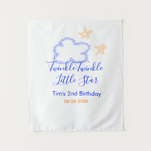 Tenture Twinkle twinkle petite étoile anniversaire violet