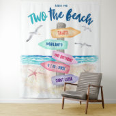Tenture Two The Beach Kids 2e fête d'anniversaire (En situation)