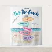 Tenture Two The Beach Kids 2e fête d'anniversaire (Devant)