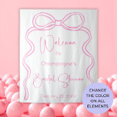 Tenture Tying Knot Modern Script Fête des mariées Bienvenu