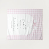 Tenture Tying The Knot Pink Bow Bridal Shower Welcome (Devant (Horizontal))