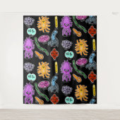 Tenture Types de bactéries (Devant)