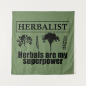 Tenture Types d'herbes médicinales herboriste (Devant)