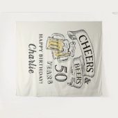 Tenture Typographie Bravo Et Bières À Tout Âge Anniversair (Devant (Horizontal))