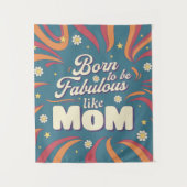 Tenture Typographie de citation de maman rétro psychédéliq (Devant)