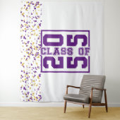 Tenture Typographie de la promotion de fin d'études Violet (En situation)