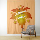 Tenture Typographie de l'humeur d'automne feuille d'érable (En situation)