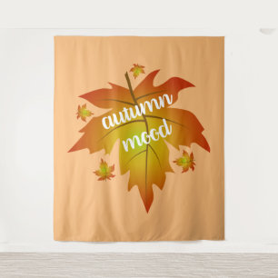 Tenture Typographie de l'humeur d'automne feuille d'érable