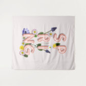 Tenture Typographie du PRINTEMPS à la mode Rose (Devant (Horizontal))