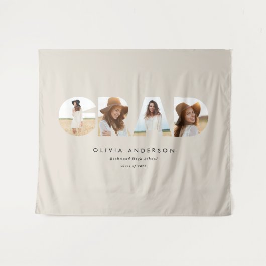 Tenture Typographie élégante moderne de remise de diplôme (Devant (Horizontal))