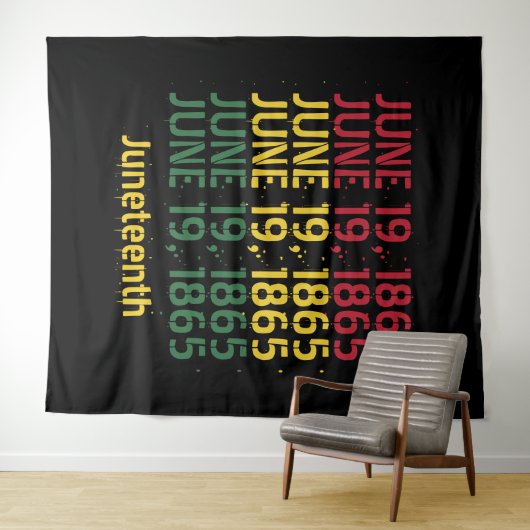 Tenture Typographie Histoire des Noirs 19 juin 1865 1865 (En situation (horizontale))