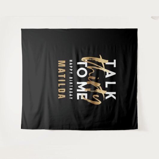 Tenture Typographie minimale moderne or script 30 ans (Devant (Horizontal))