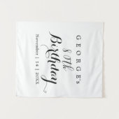 Tenture Typographie minimaliste Design d'anniversaire (Devant (Horizontal))