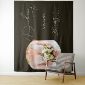 Tenture Typographie moderne Fête des mariées photo Bienven (En situation)