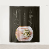 Tenture Typographie moderne Fête des mariées photo Bienven (Devant)