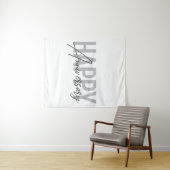 Tenture Typographie moderne, simple, cool Joyeux anniversa (En situation (horizontale))