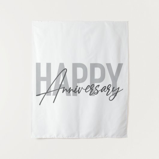 Tenture Typographie moderne, simple, cool Joyeux anniversa (Devant)
