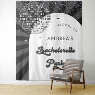 Tenture Typographie Super rétro Disco Bachelortie Party T