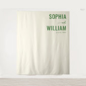 Tenture Typographie verte élégante (Devant)