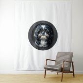 Tenture tzu shih noir (En situation)