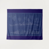 Tenture U.S.S. The Sullivans Fine Art Blueprint (Devant (Horizontal))