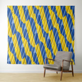 Tenture Ukraine bleue et jaune Inspiration de la paix anti (En situation (horizontale))