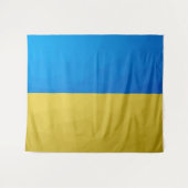 Tenture Ukraine drapeau bleu jaune motif maillage géométri (Devant (Horizontal))