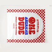 Tenture Un Américain 4 juillet 1er anniversaire (Devant (Horizontal))