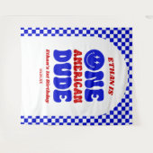 Tenture Un Américain 4 juillet 1er anniversaire (Devant (Horizontal))