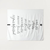 Tenture Un an d'anniversaire de mariage (Devant (Horizontal))