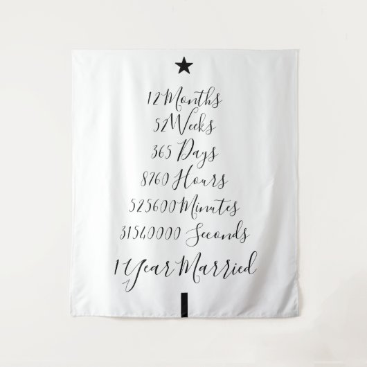 Tenture Un an d'anniversaire de mariage (Devant)