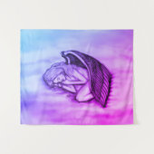 Tenture Un Ange endormi sur les nuages des cieux (Devant (Horizontal))