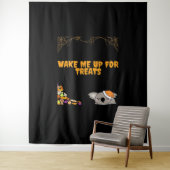 Tenture Un animal endormi prêt pour les friandises d'Hallo (En situation)