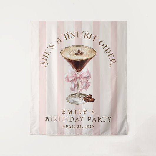 Tenture Un anniversaire Espresso Martini un peu plus vieux (Devant)