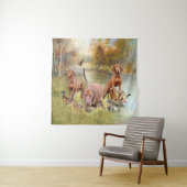 Tenture Un aristocrate polyvalent dans la Vizsla hongroise (En situation)