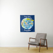 Tenture Un astronaute amusant dans l'espace et la bande de (En situation)