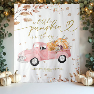 Tenture Un Baby shower D'Automne Un Peu Citrouille
