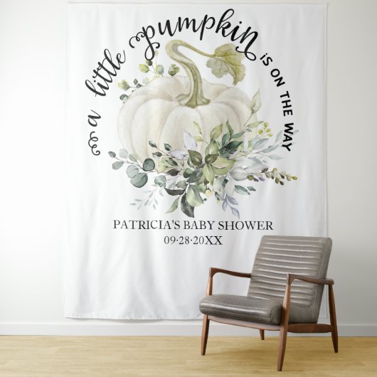 Tenture Un Baby shower D'Automne Un Peu Citrouille (En situation)
