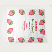 Tenture Un Baby shower de fraise doux Berry (Devant (Horizontal))