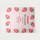 Tenture Un Baby shower de fraise doux Berry (Devant (Horizontal))