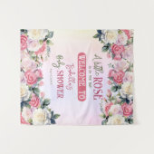 Tenture Un Baby shower Floral Un Petit Rose (Devant (Horizontal))