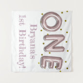 Tenture Un ballon rose & or Party Photo fond (Devant (Horizontal))