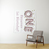 Tenture Un ballon rose & or Party Photo fond (En situation (horizontale))