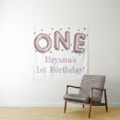 Tenture Un ballon rose & or Party Photo fond (En situation)